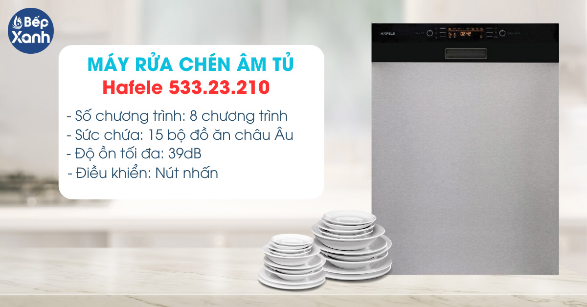 Máy rửa chén âm tủ Hafele HDW-HI60B 533.23.210