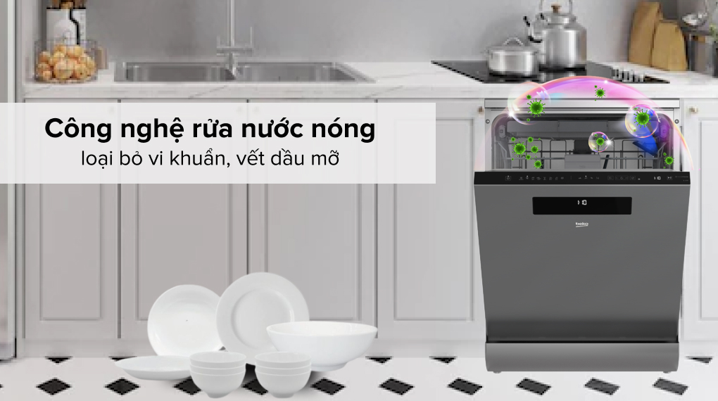 Máy rửa bát độc lập có sấy Beko DEN48520X - Công nghệ rửa