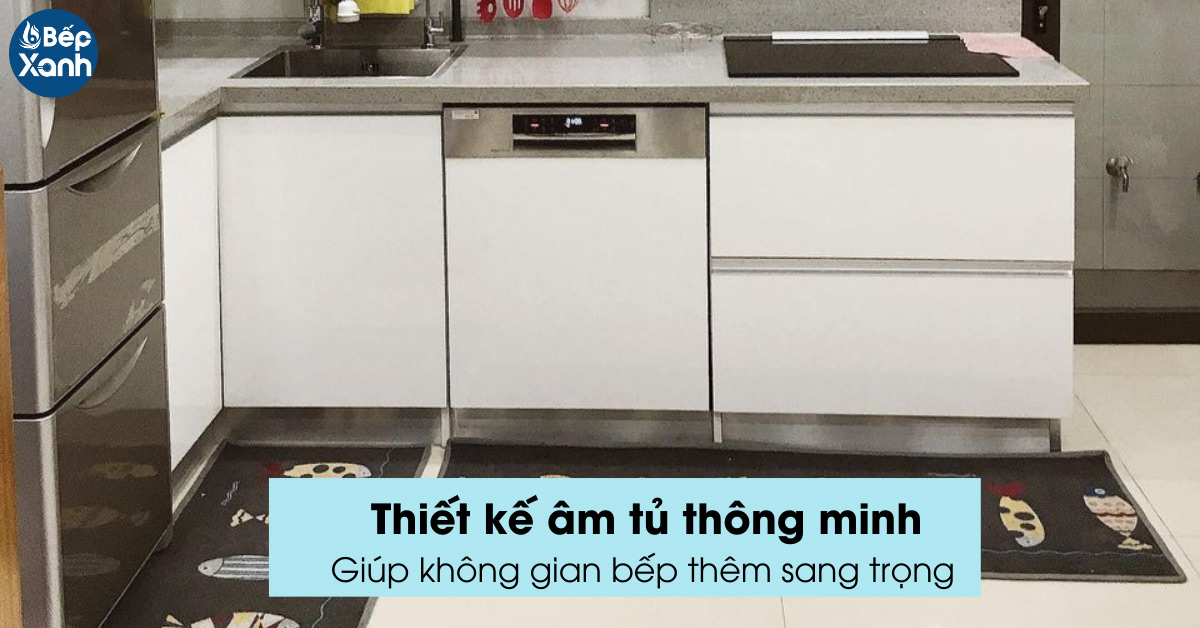 Máy rửa chén âm tủ bán phần thiết kế thông minh