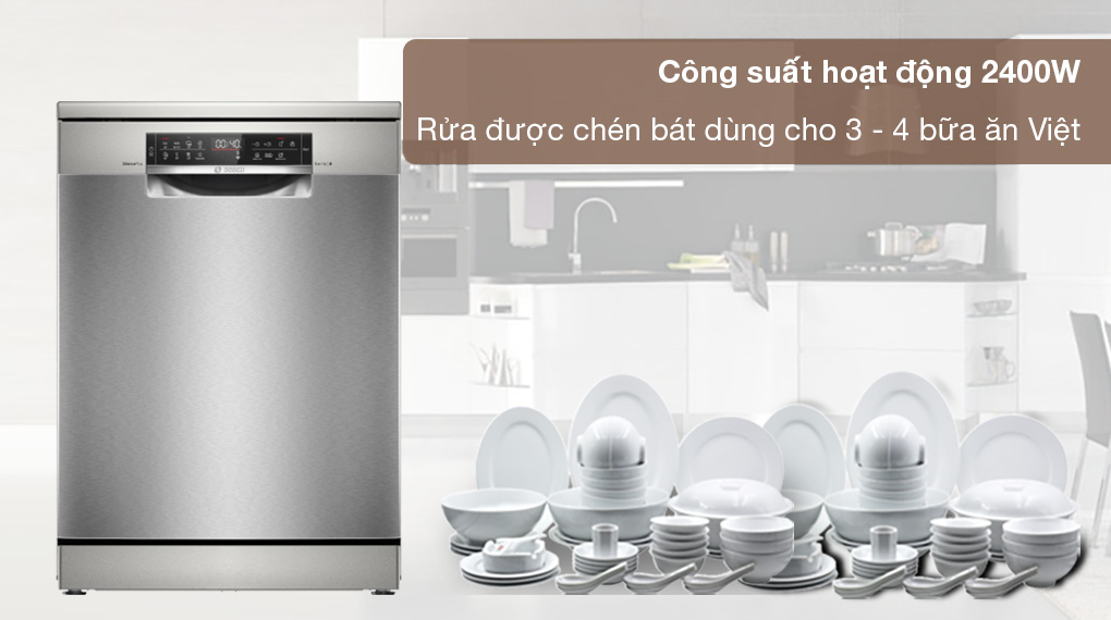 Máy rửa chén độc lập Bosch SMS6ECI04E - Công suất