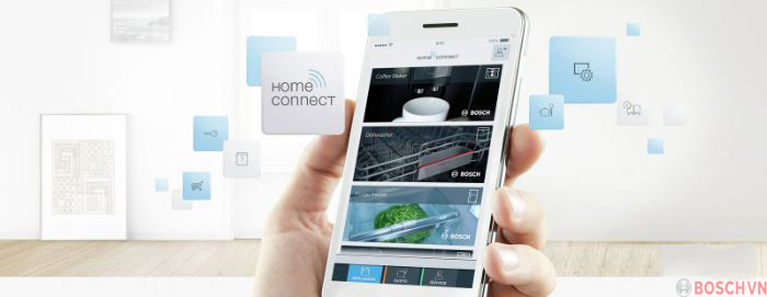 Tính năng Home Connect thông minh của máy rửa bát Bosch SMS6ZCW42E