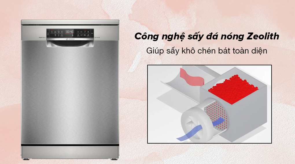 Máy rửa chén độc lập Bosch SMS6ZCI37Q - Công nghệ sấy