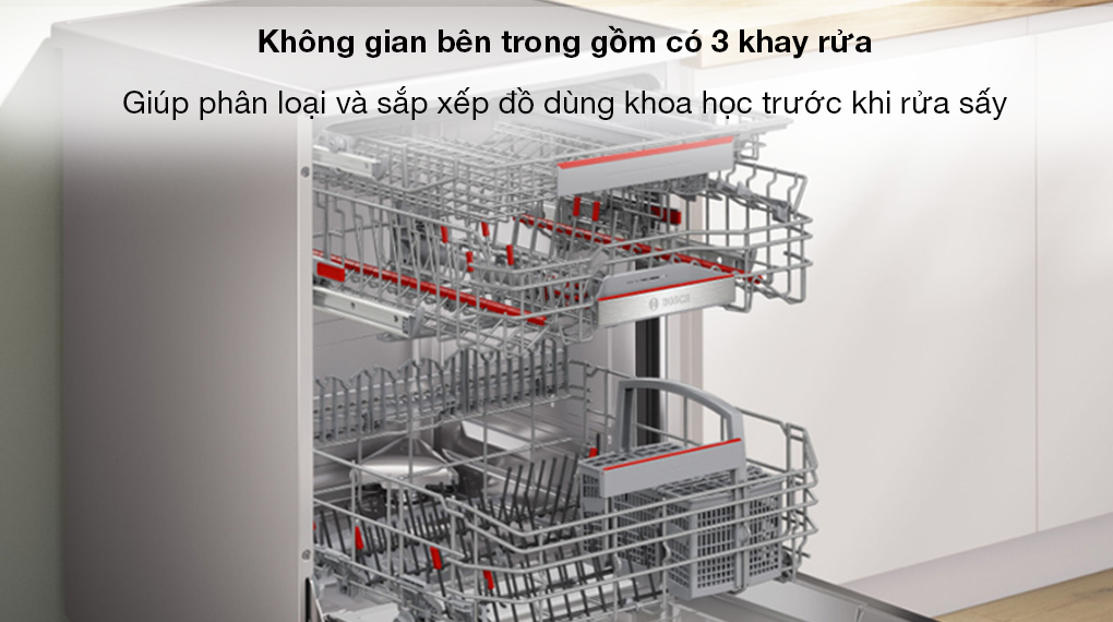 Máy rửa chén độc lập Bosch SMS6ZDI08E - Khay rửa