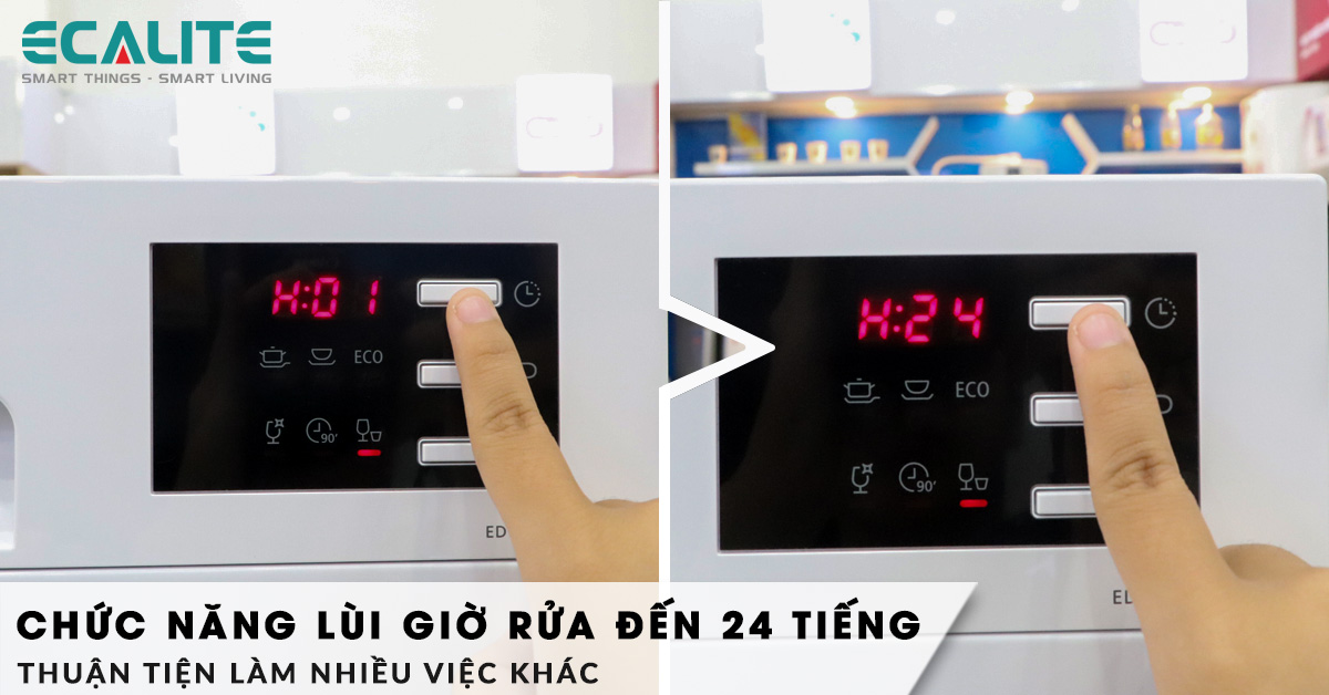 Chức năng lùi giờ rửa lên đến 24 tiếng