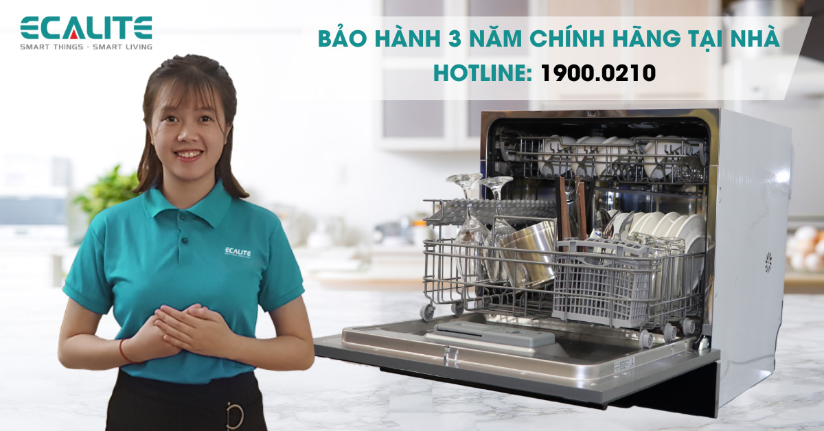 Eclaite bảo hành máy rửa chén 3 năm chính hãng