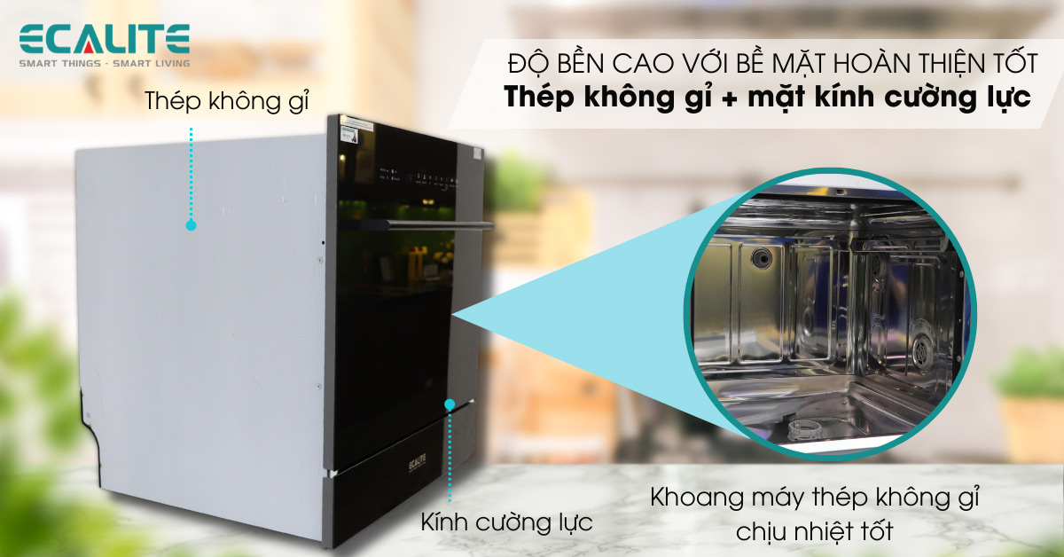 Chất liệu của máy rửa chén bát EDW-UF6080BL