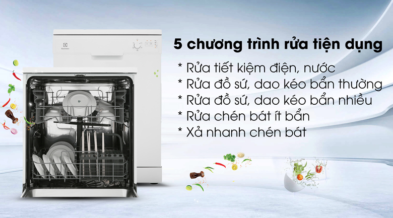 Máy rửa chén Electrolux ESF5206LOW 1950W - 5 chương trình rửa