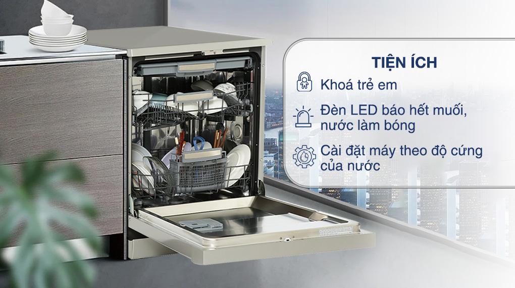 Máy rửa chén độc lập Hafele HDW F60C (533.23.200) - Tiện ích