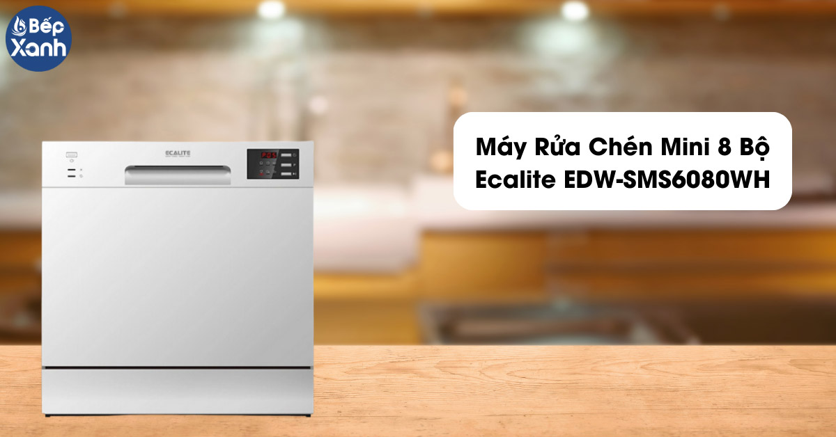 Máy rửa chén mini EDW-SMS6080WWH