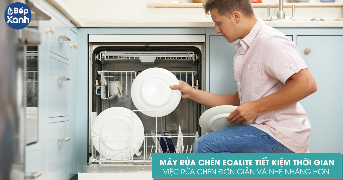 Máy rửa chén mini Ecalite giúp tiết kiệm thời gian