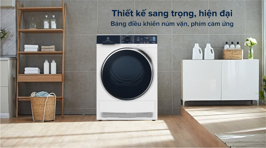 Máy sấy bơm nhiệt Electrolux 8 kg EDH803Q7WB - Tổng quan thiết kế