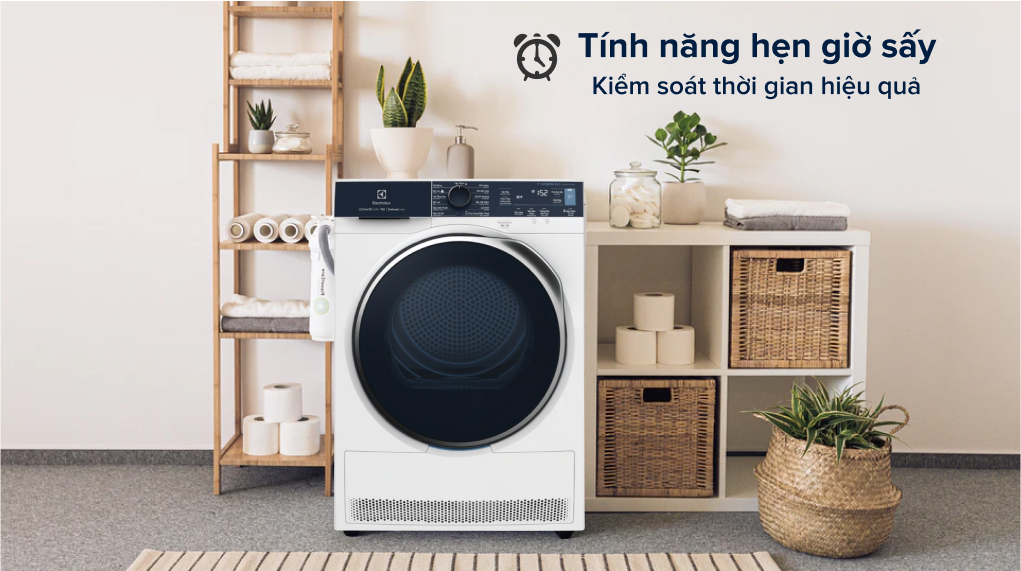 Máy sấy bơm nhiệt Electrolux 8 kg EDH803Q7WB - Tiện ích