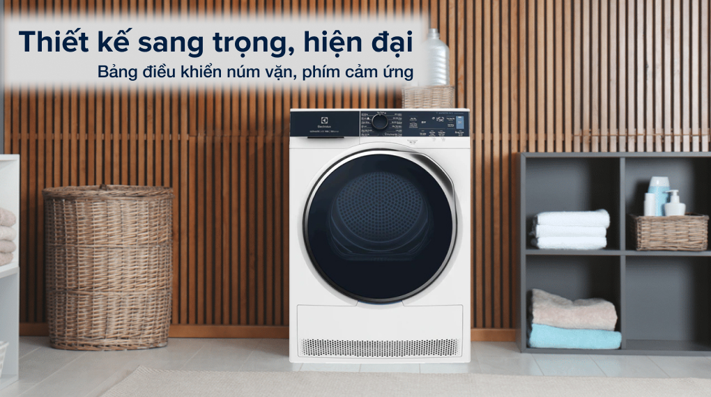 Máy sấy bơm nhiệt Electrolux 9 kg EDH903R9WB - Thiết kế sang trọng, hiện đại