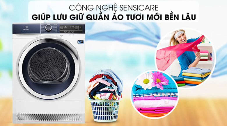 Máy sấy Electrolux EDH803BEWA có công nghệ SensiCare