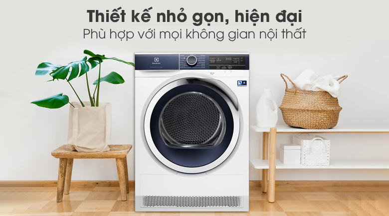 Máy sấy Electrolux EDH903BEWA với thiết kế nhỏ gọn, sang trọng