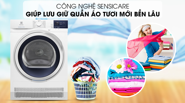 Máy sấy Electrolux 8 Kg EDC804CEWA - Công nghệ SensiCare