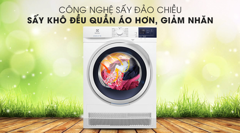 Máy sấy Electrolux 8 Kg EDC804CEWA - Công nghệ sấy đảo chiều