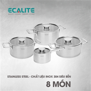 Bộ nồi Inox cao cấp 6 món Ecalite EKW-SA0808