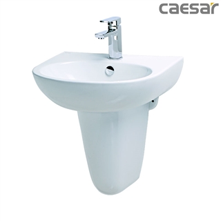 Chậu rửa Lavabo treo tường Caesar L2152 + Chân treo P2443