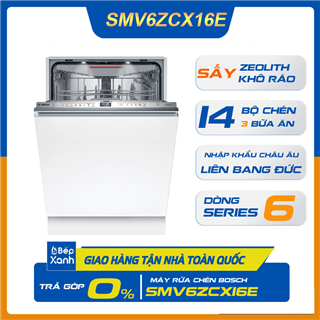 Máy Rửa Chén Âm Tủ Series 6 Bosch SMV6ZCX16E/ Nhập Khẩu Liên Bang Đức