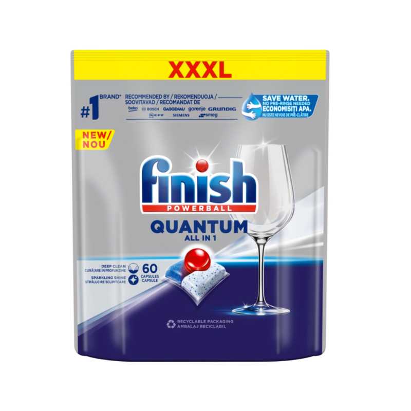 Viên rửa chén Finish Quantum All in 1 túi 60 viên