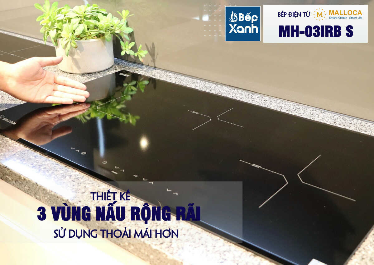 vùng nấu rộng rãi