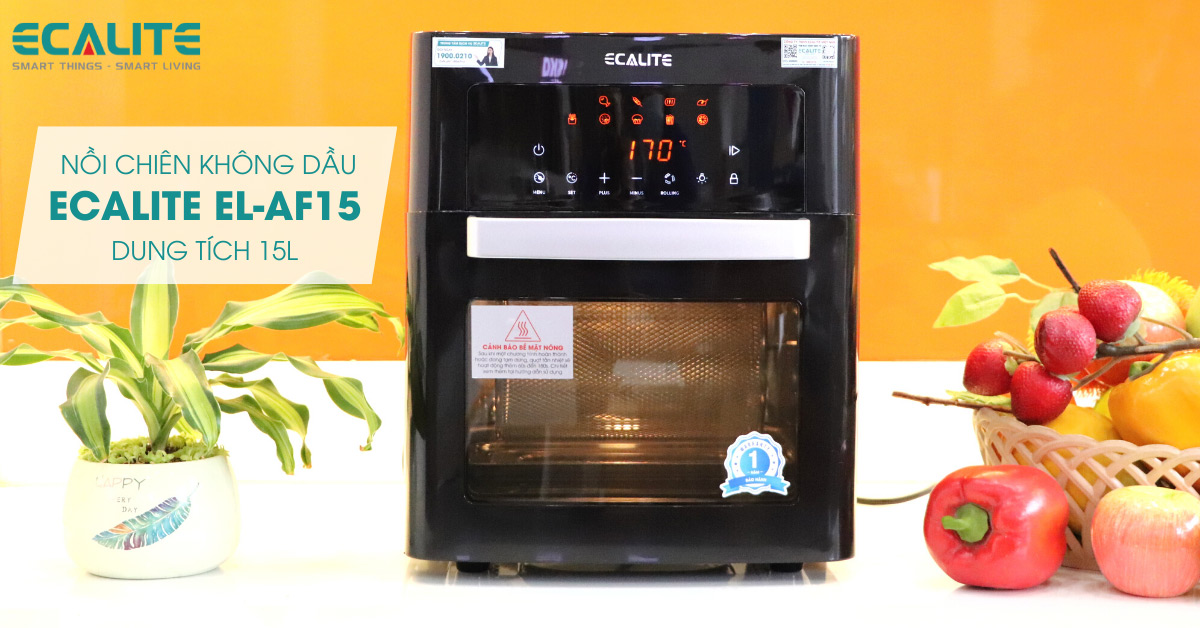 nồi chiên không dầu ecalite el-af15