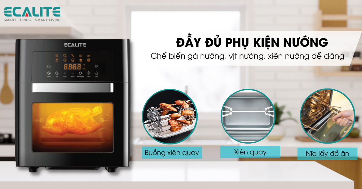 Bộ phụ kiện hỗ trợ nướng của nồi chiên Ecalite