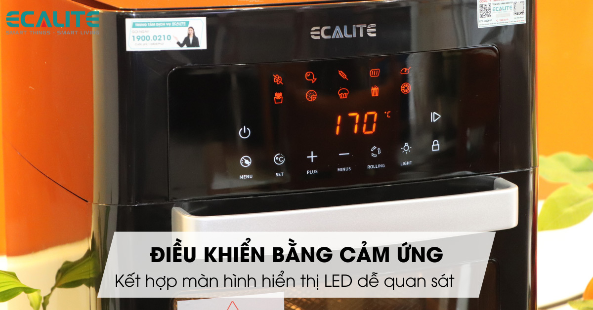 Bảng điều khiển của nồi chiên không dầu EL-AF15