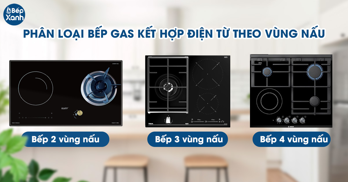 Phân loại bếp gas theo vùng nấu