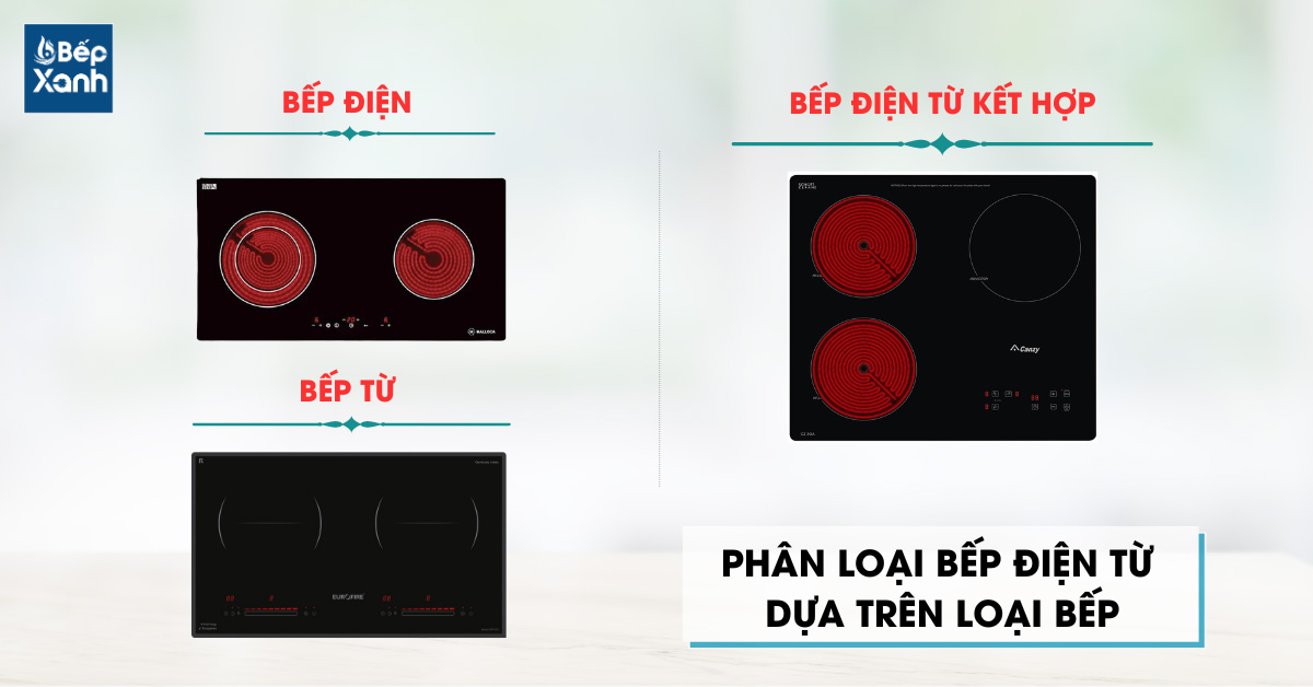 Phân loại bếp điện từ theo loại bếp