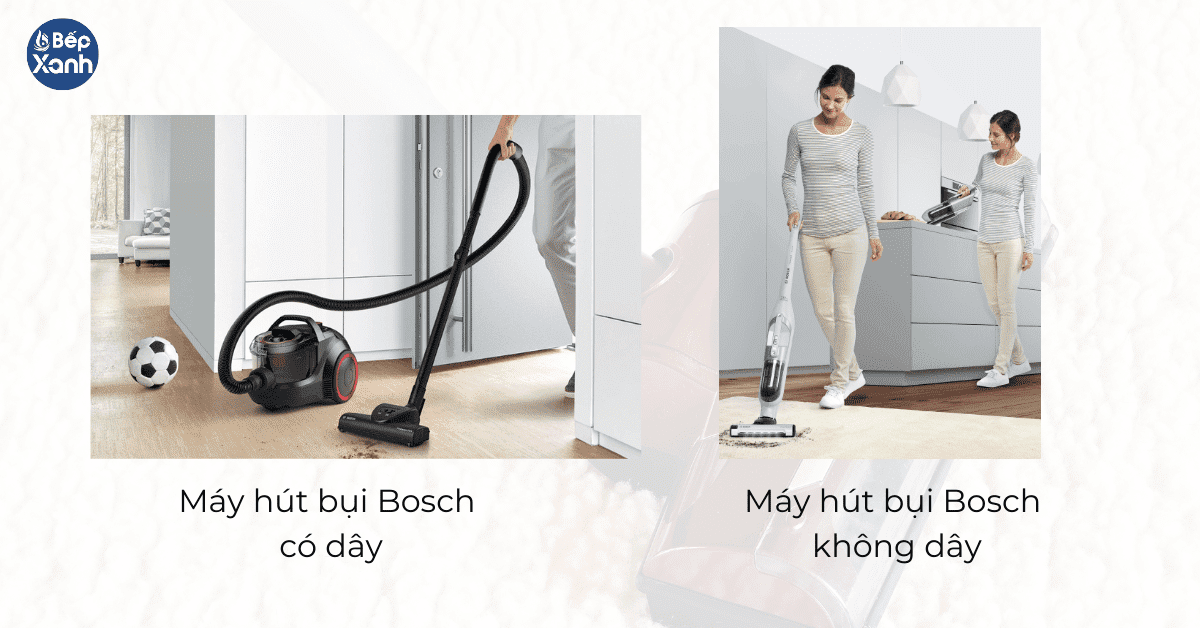 phân loại máy hút bụi bosch theo loại dây cắm