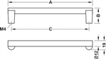 Tay Nắm Tủ Mạ Crom Bóng Hafele 106.69.022