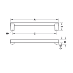 Tay Nắm Tủ 335mm H2120 Hafele 106.69.163