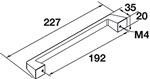 Tay Nắm Tủ 227mm Hafele 106.69.667