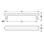 Tay Nắm Tủ 182mm H2110 Hafele 106.70.091