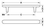 Tay Nắm Tủ Mạ Niken Mờ Hafele 106.70.106