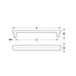 Tay Nắm Tủ 214mm H2110 Hafele 106.70.200