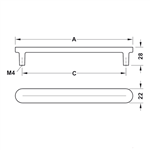 Tay Nắm Tủ 214mm H2110 Hafele 106.70.201