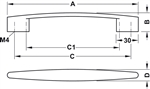 Tay Nắm Tủ 180mm H1345 Hafele 110.34.636