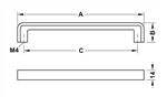 Tay Nắm Tủ 178mm H1386 Hafele 110.34.666