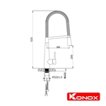 Vòi Rửa Chén Thân Mềm Konox KN1909