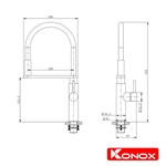 Vòi Rửa Chén Thân Mềm Konox KN1618