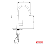 Vòi Rửa Chén Dây Rút Konox KN1901C