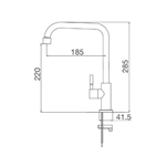 Vòi rửa chén 1 nguồn nước lạnh inox 304 Malloca K-115 XFIT