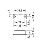 Khóa Vuông Econo Cửa Dày 22mm Hafele 232.01.220