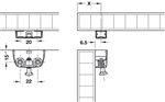 Phụ Kiện Bas Liên Kết RV/U-T3 Hafele 262.72.953