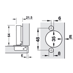 Bản Lề Trùm Ngoài Metalla SM 110° Giảm Chấn Hafele 315.06.750