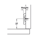 Đế Bản Lề Metalla SM Inox Hafele 315.98.570