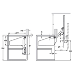 Bộ hộp lực tay nâng Free-Up Hafele 372.33.610